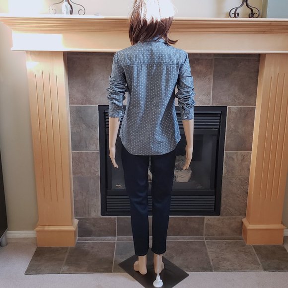 BUNDLE!!! HALOGEN outfit! Jeans & chambray shirt - size: 25 waist/XS - Picture 12 of 13